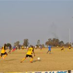 Benoni South African Police Services Soccer Team in Action