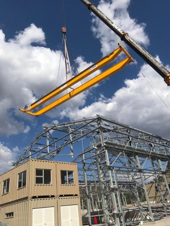 10 ton, 16.5m span, double girder Morris overhead crane erection