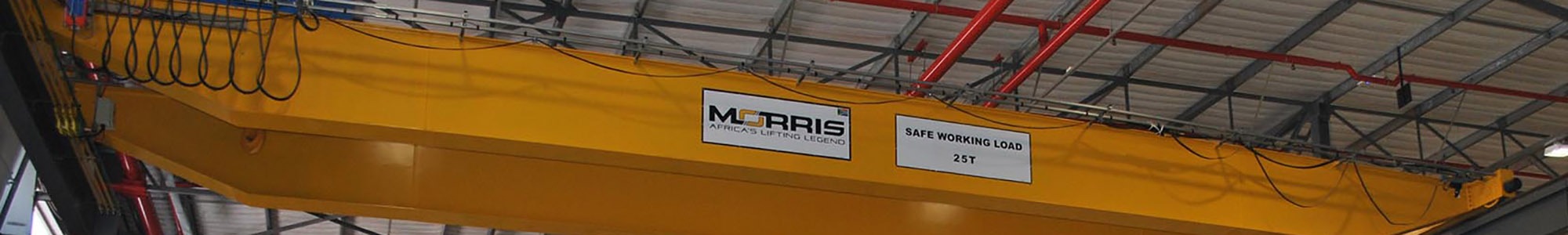 Morris 25 ton double girder crane view