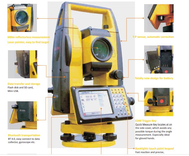 Total station side view